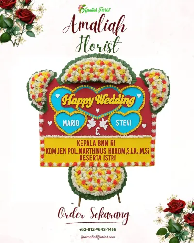 Karangan Papan Bunga Pernikahan di Mranggen